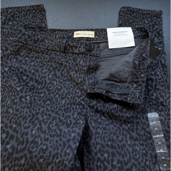 Gap 1969 High Rise Stretch Easy Legging Mid Rise Animal Print Skinny Leg Size 31 - Picture 8 of 14